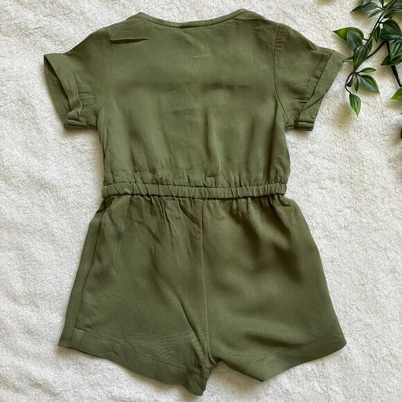 Old Navy Baby Romper 3-6M | Olive Green Button-Front EUC - Picture 10 of 16